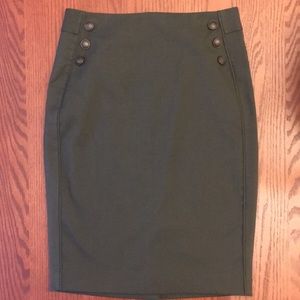 The Limited Olive Pencil Skirt